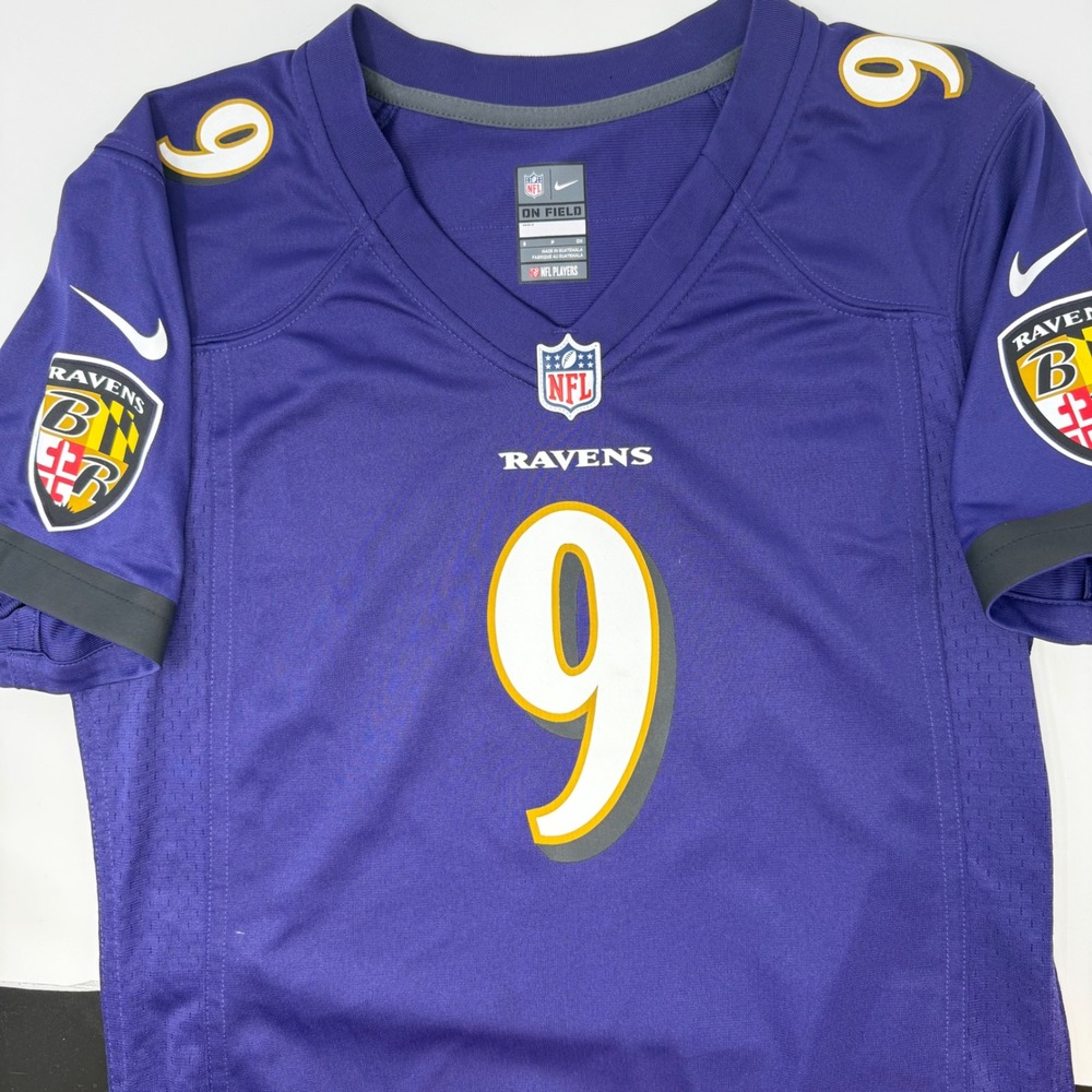 Nike Baltimore Ravens Justin Tucker 9 NFL Jersey Women's Small Purple On Field‎
